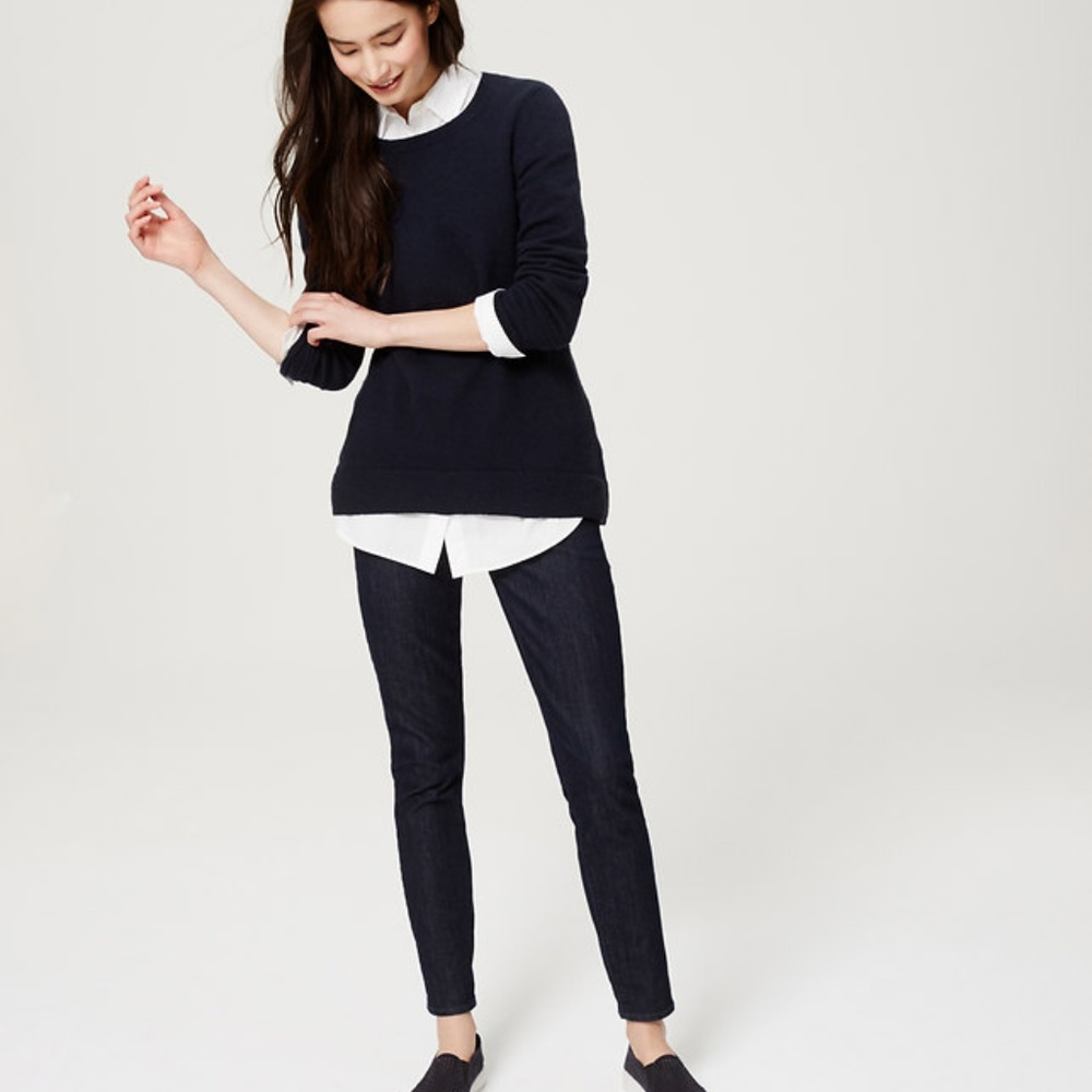 Ann Taylor LOFT Petite Curvy High Waist Jeans